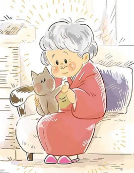 祖母与猫